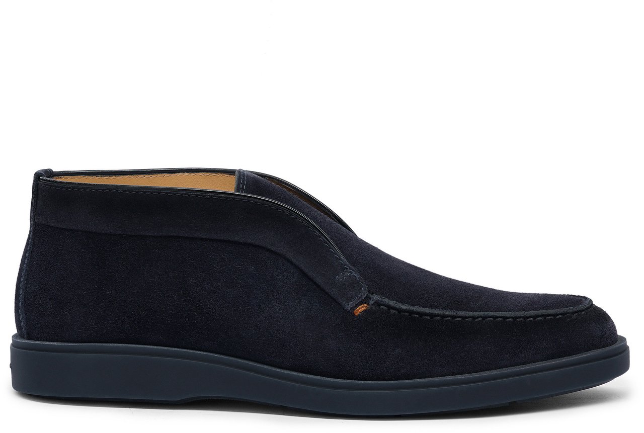 Santoni Men’s suede desert boot Wit