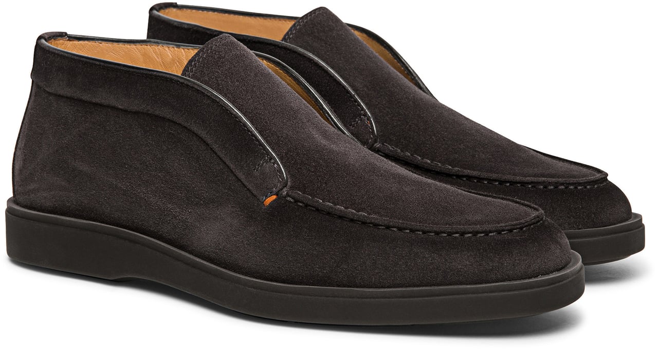 Santoni Men's suede desert boot Wit