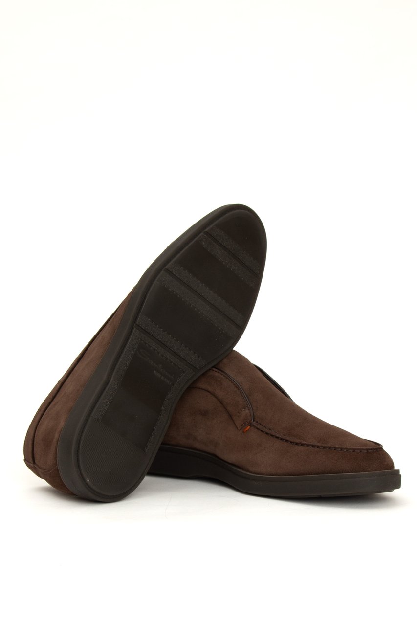 Santoni Suede Polacchino Boots Zwart