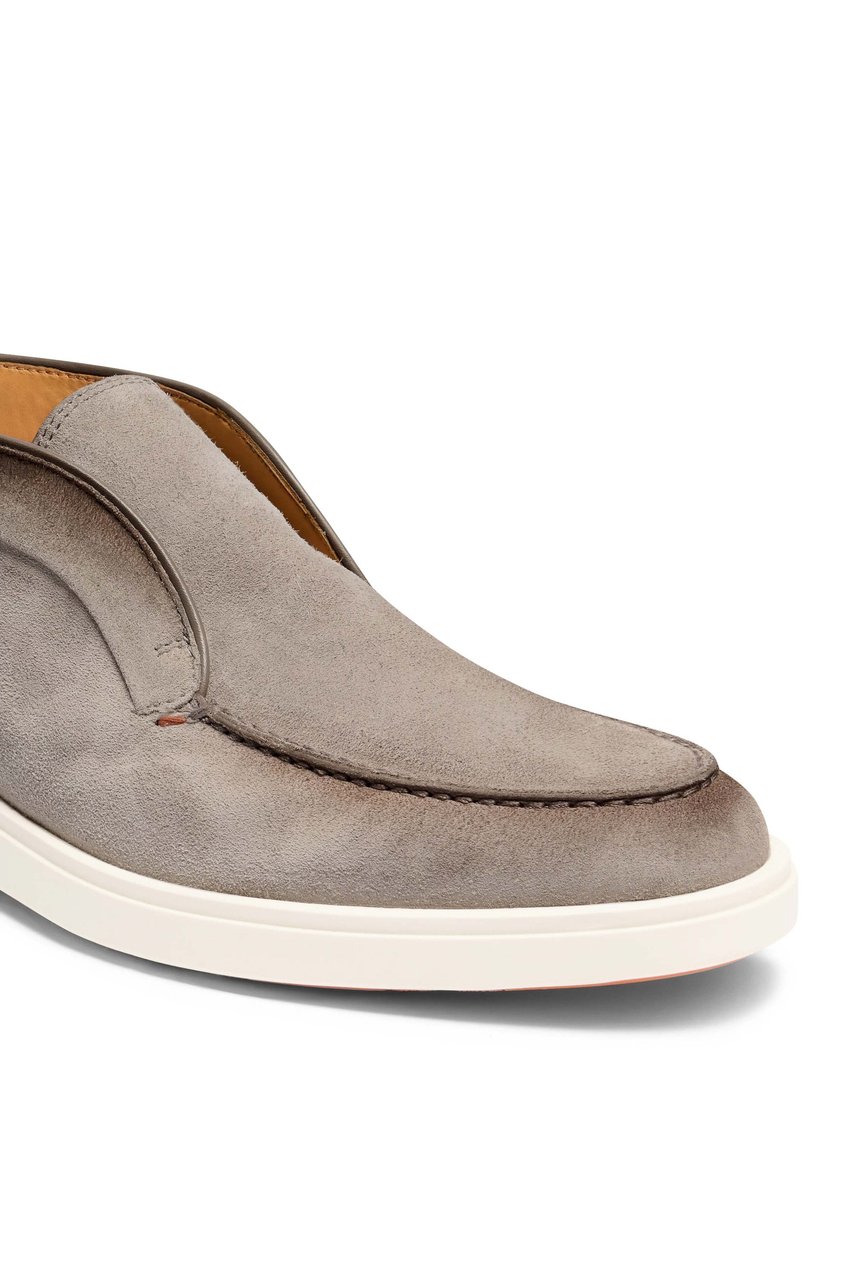 Santoni Suede Desert Boot Ankle Boots Grijs