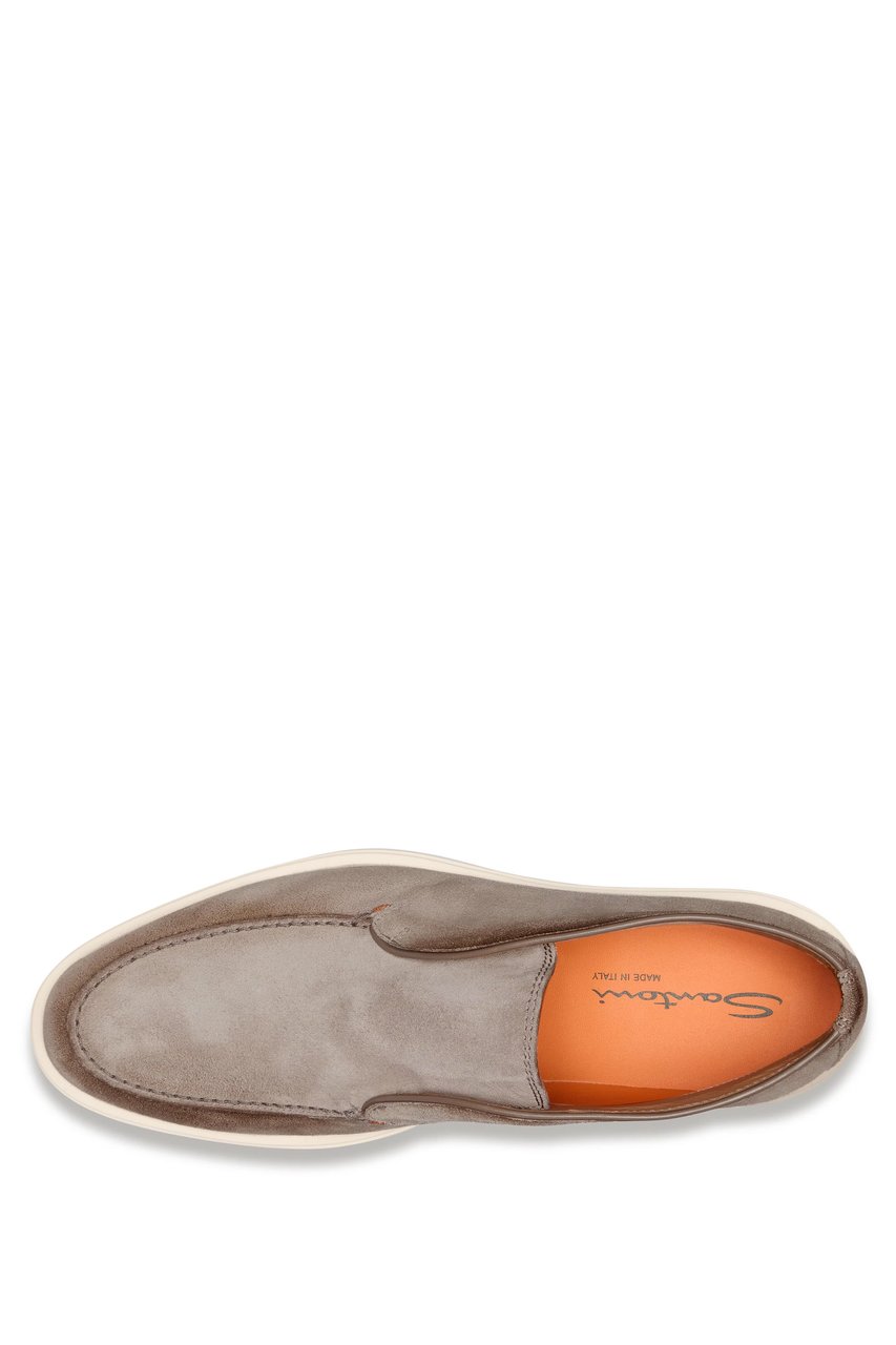Santoni Suede Desert Boot Ankle Boots Grijs