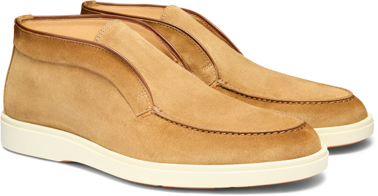 Santoni Men’s suede desert boot Blauw