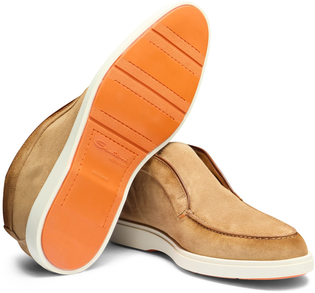 Santoni Men’s suede desert boot Blauw