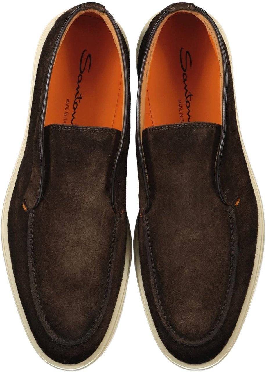 Santoni Heren Digits Loafer Grijs Bruin