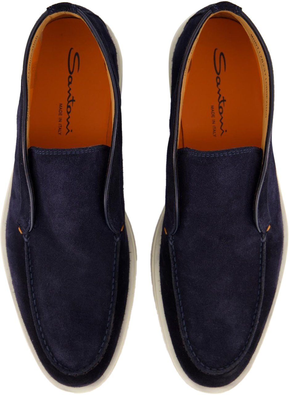 Santoni Heren Digits Loafer Blauw Blauw