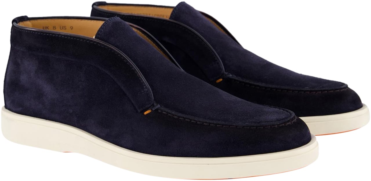 Santoni Heren Digits Loafer Blauw Blauw
