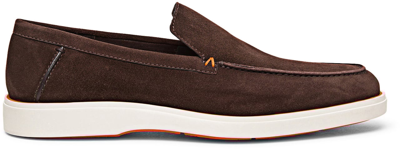 Santoni Men’s suede loafer Wit