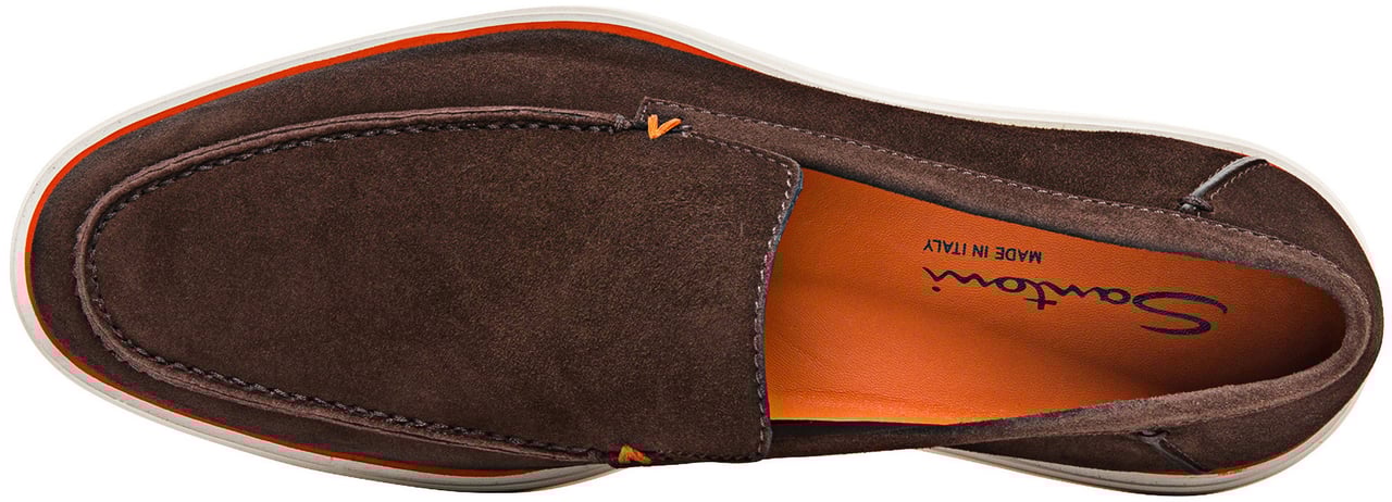Santoni Men’s suede loafer Wit