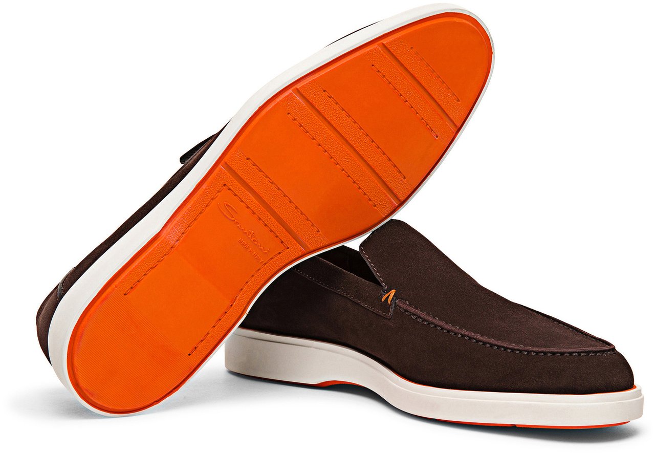 Santoni Men’s suede loafer Wit