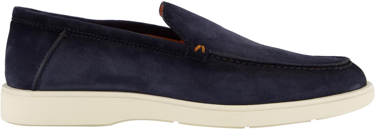 Santoni Heren Botanist Loafer Blauw Blauw