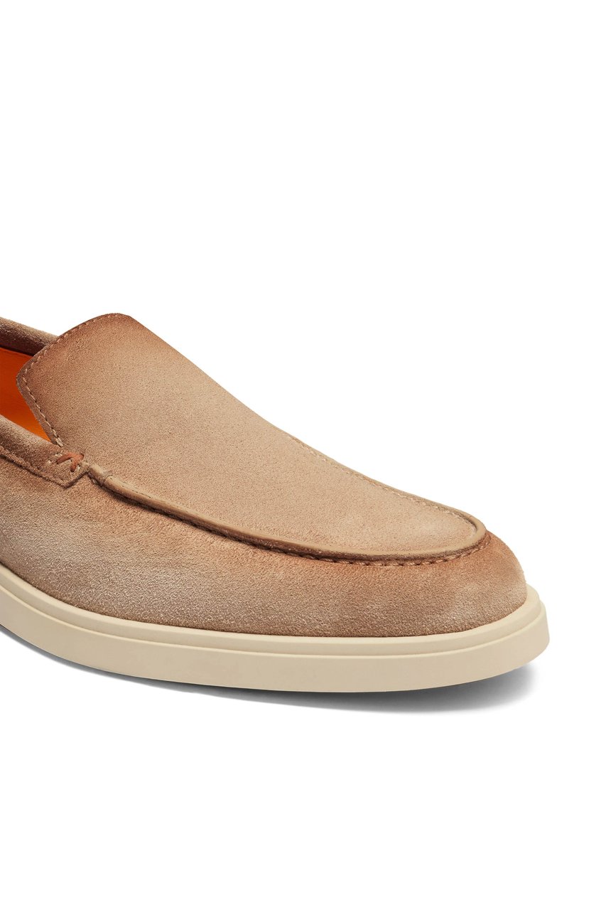 Santoni Suede Slip-On Shoes Bruin