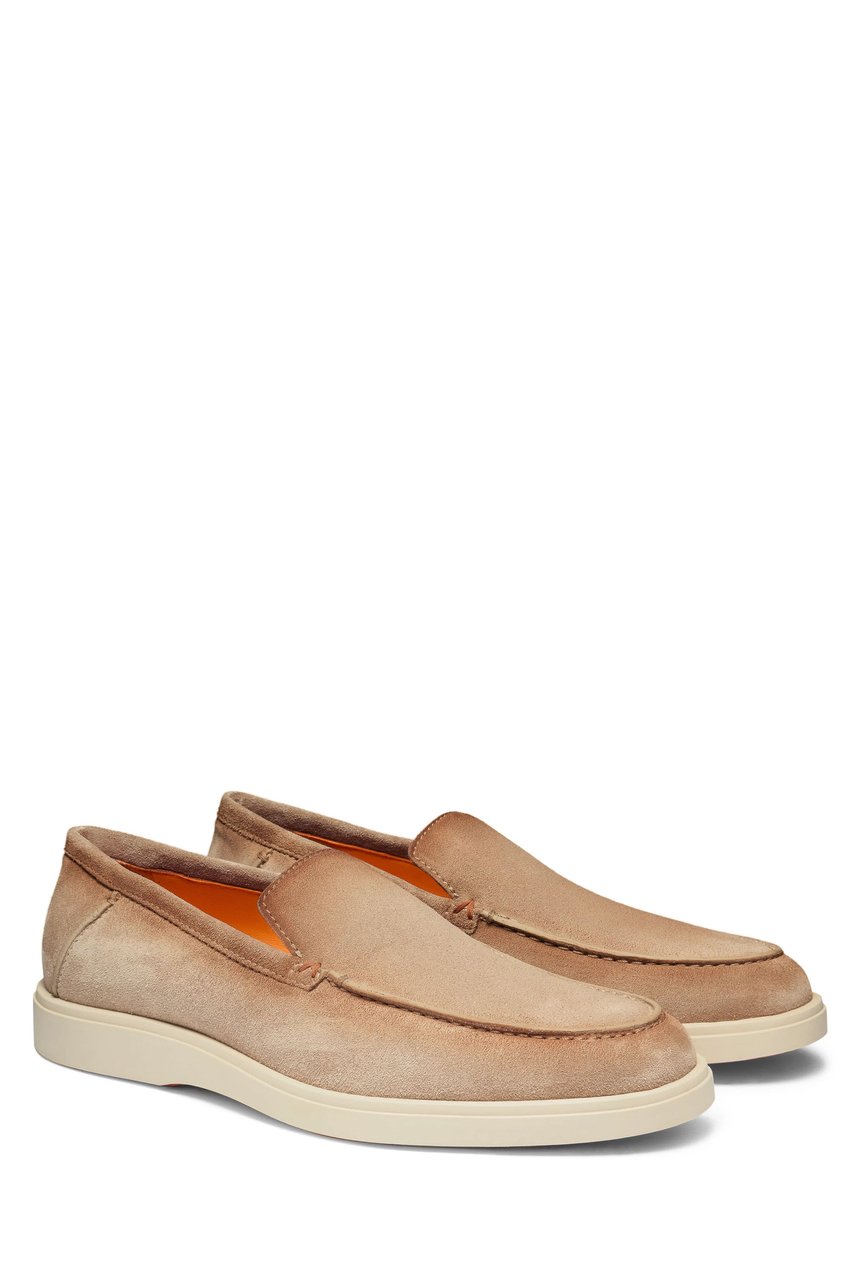 Santoni Suede Slip-On Shoes Bruin