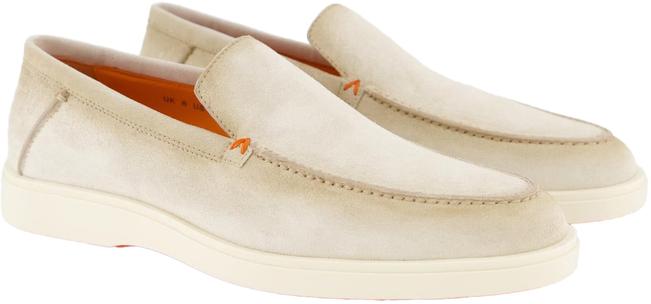 Santoni Heren Botanist Loafer Beige Beige