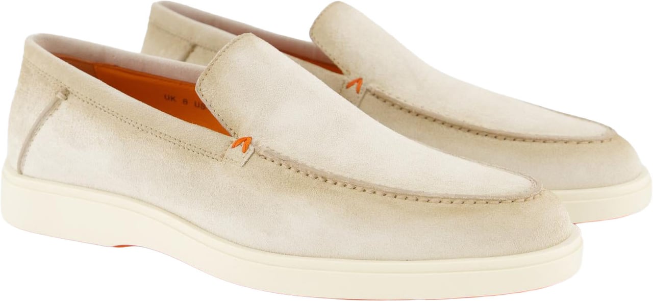 Santoni Heren Botanist Loafer Beige Beige