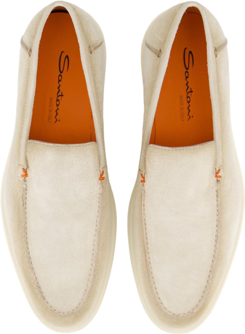 Santoni Heren Botanist Loafer Beige Beige