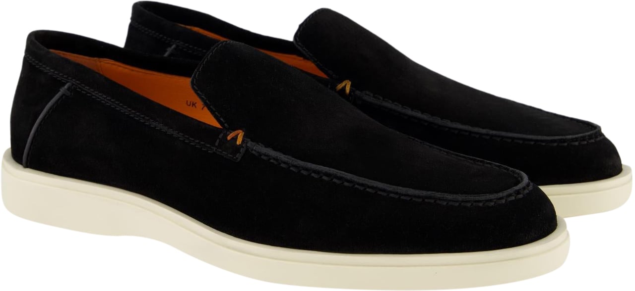 Santoni Heren Botanist Loafer Zwart Zwart