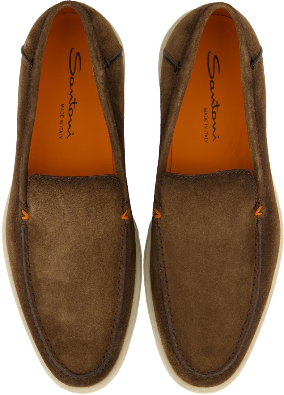 Santoni Heren Botanist Loafer Bruin Bruin