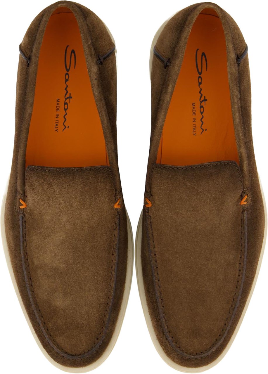 Santoni Heren Botanist Loafer Bruin Bruin