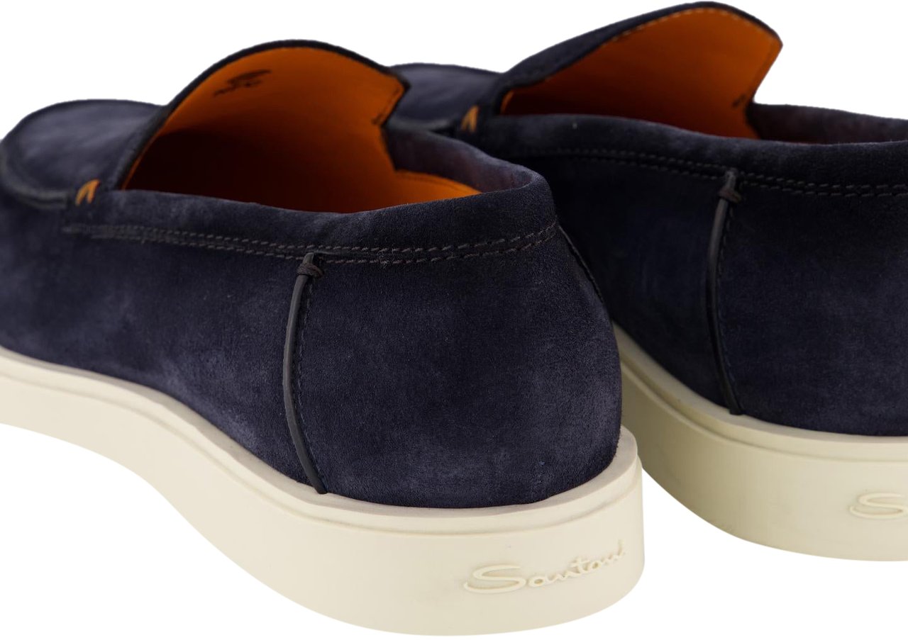 Santoni Heren Botanist Loafer Blauw Blauw