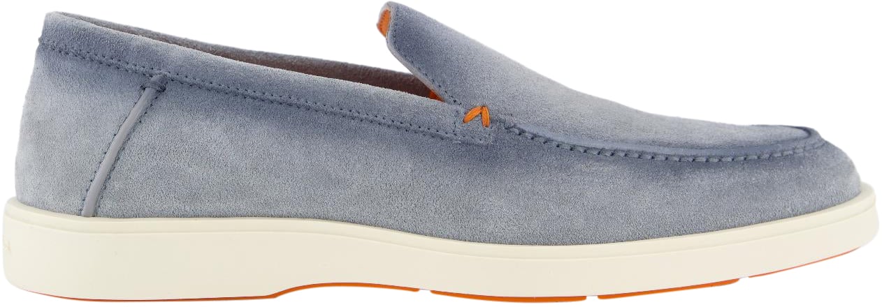 Santoni Heren Botanist Loafer Blauw Blauw