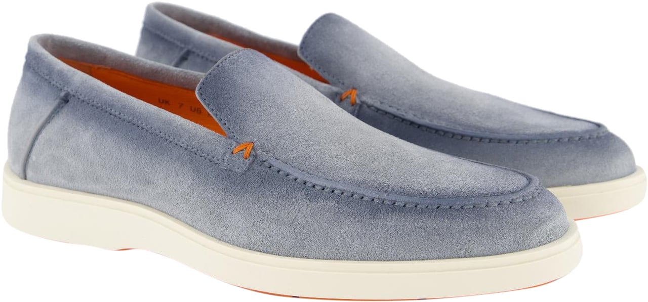 Santoni Heren Botanist Loafer Blauw Blauw