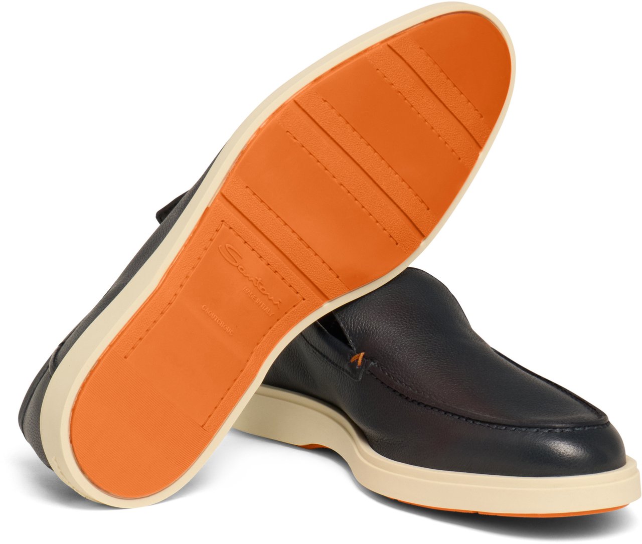Santoni Men's leather loafer Wit