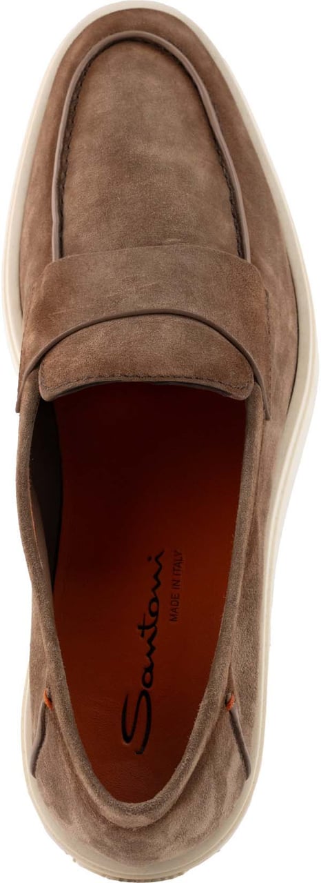 Santoni Flat Shoes Brown Bruin