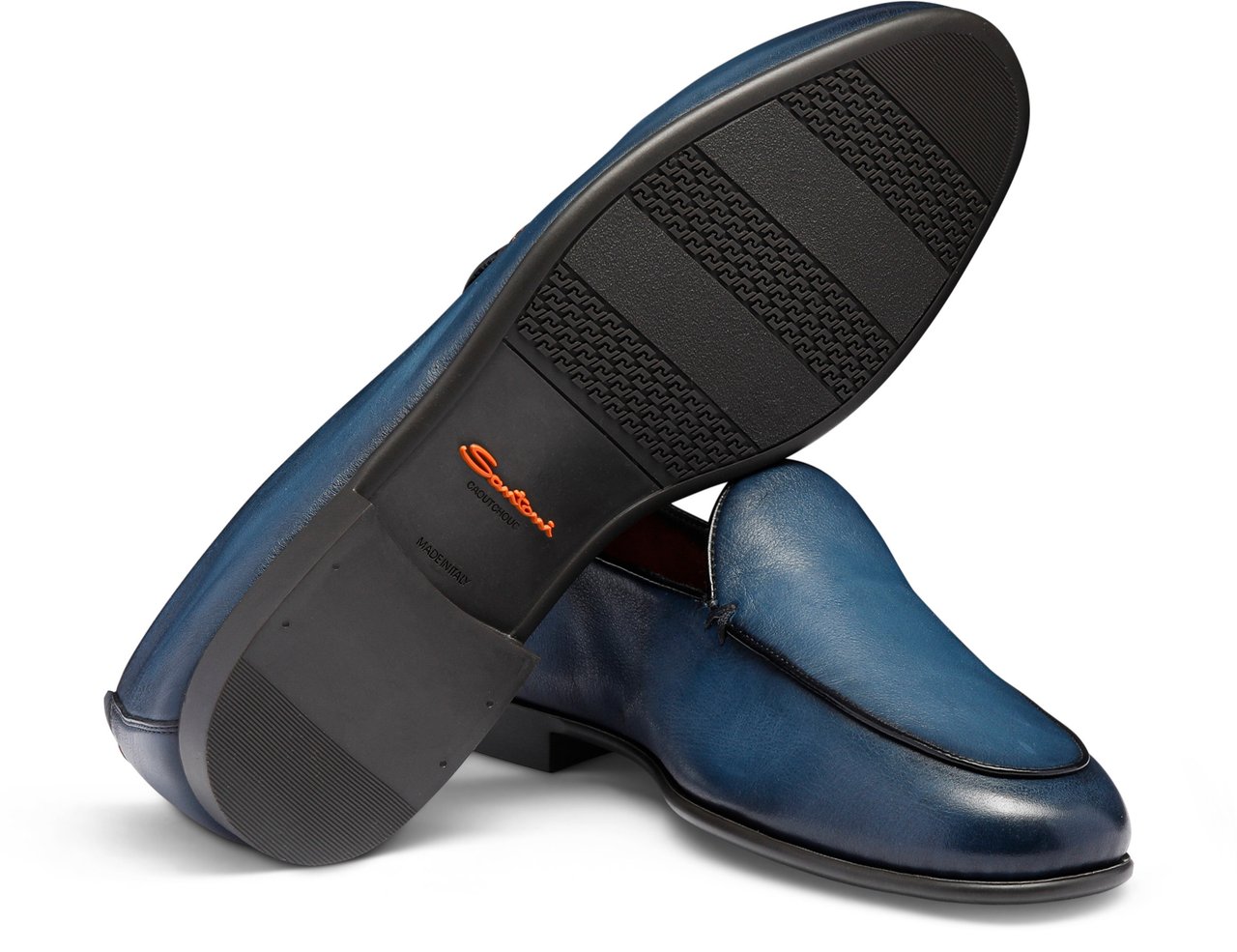 Santoni Men's leather loafer Wit