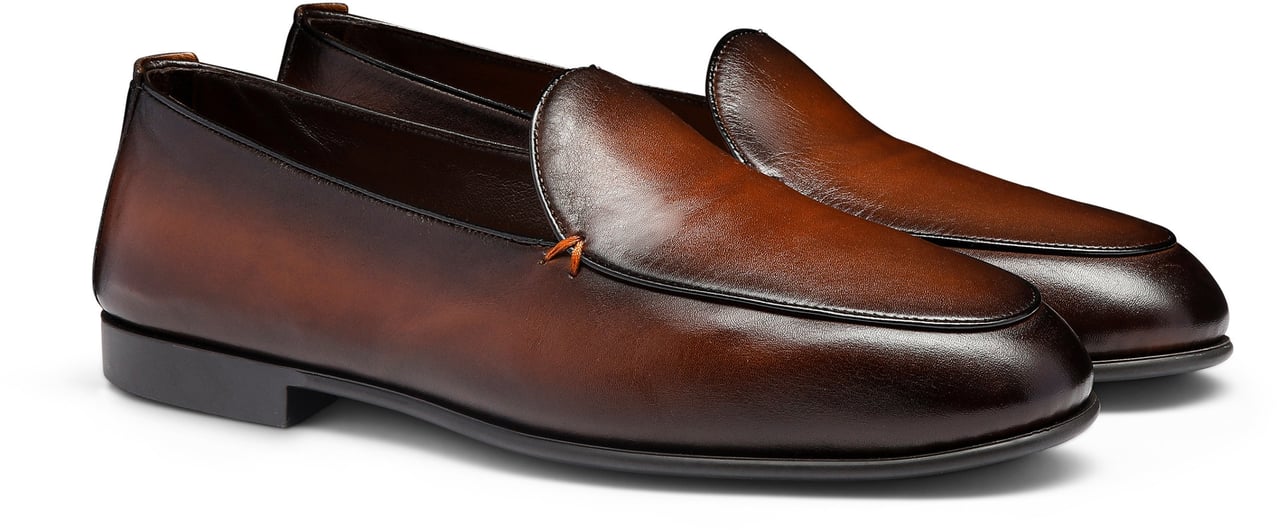 Santoni Men's leather loafer Wit