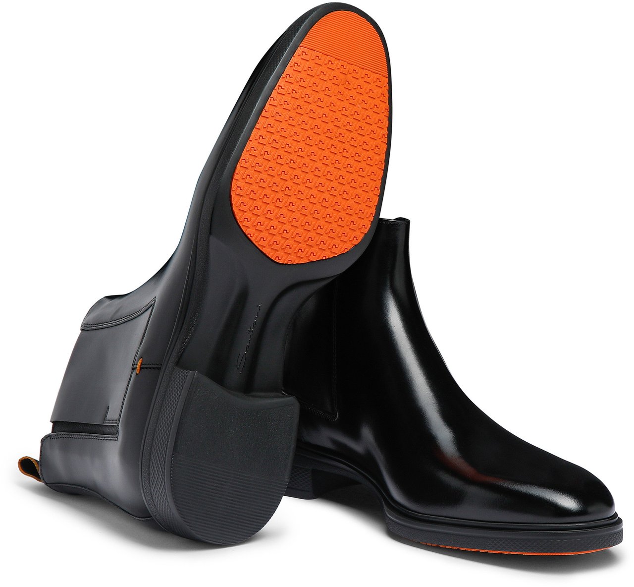 Santoni Men's leather Easy boot Wit