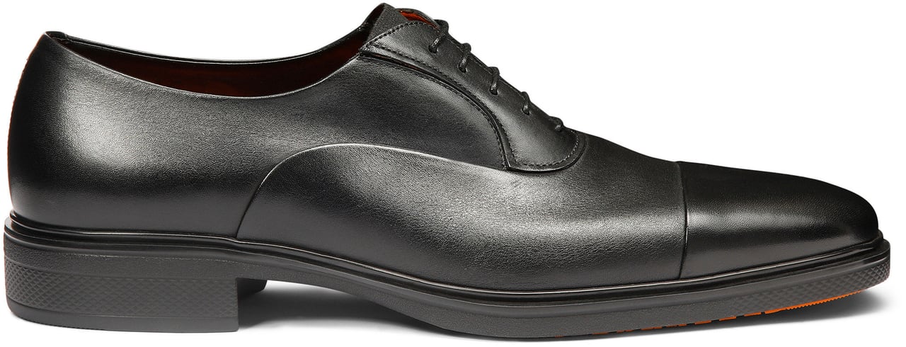 Santoni Men's leather Easy laceup Wit
