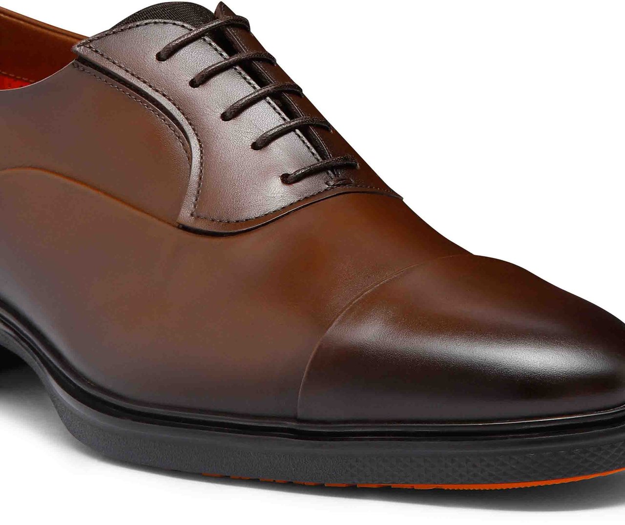 Santoni Men's leather Easy laceup Wit