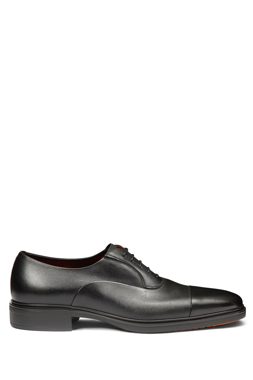 Santoni Easy Leather Lace-Up Shoes Grijs