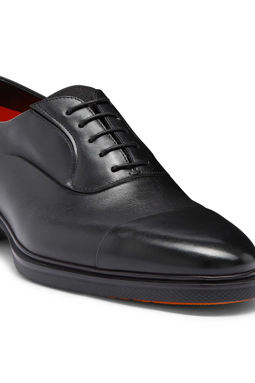 Santoni Easy Leather Lace-Up Shoes Grijs
