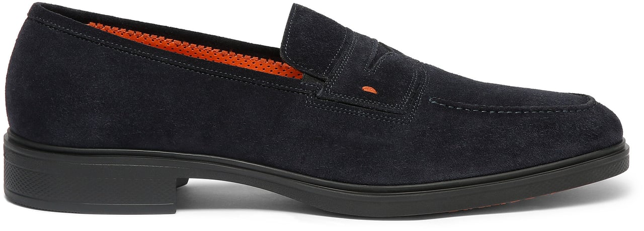 Santoni Men's suede Easy loafer Wit
