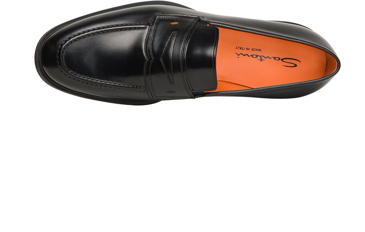 Santoni Men's leather Easy loafer Wit