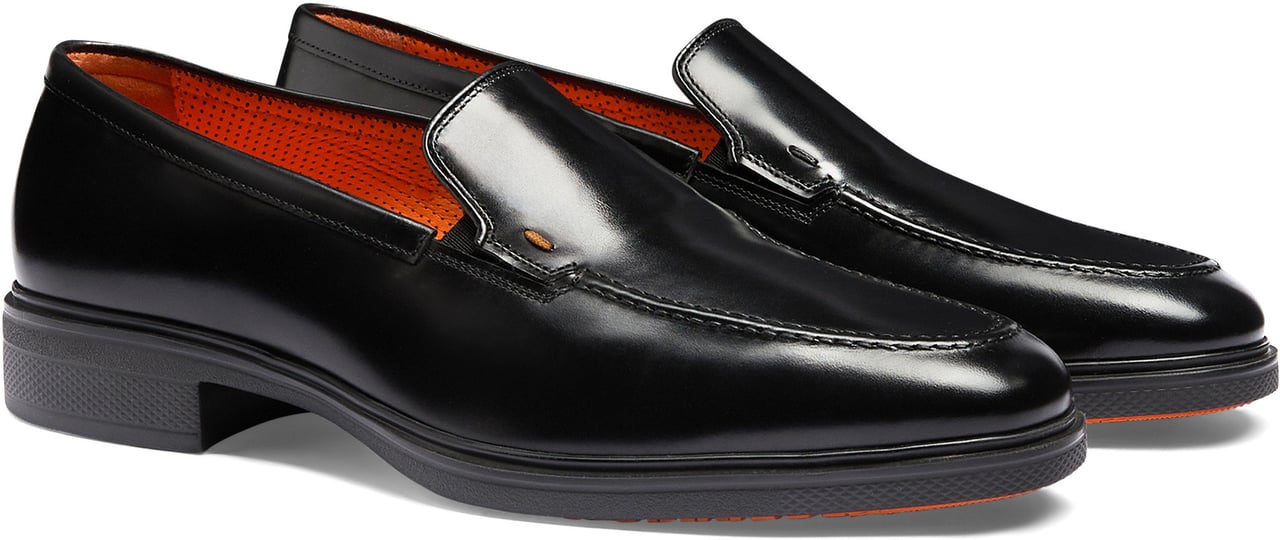 Santoni Men's leather Easy loafer Wit