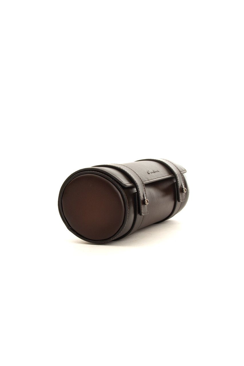 Santoni Leather Watch Case Zwart