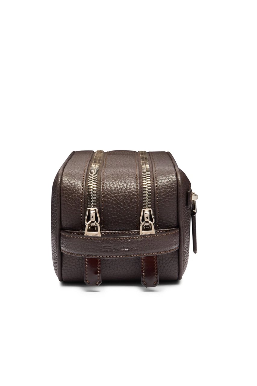 Santoni Beauty In Pelle Martellata Zwart