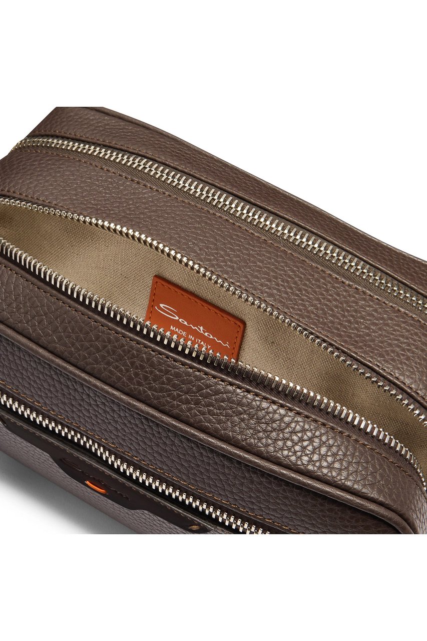 Santoni Beauty In Pelle Martellata Zwart
