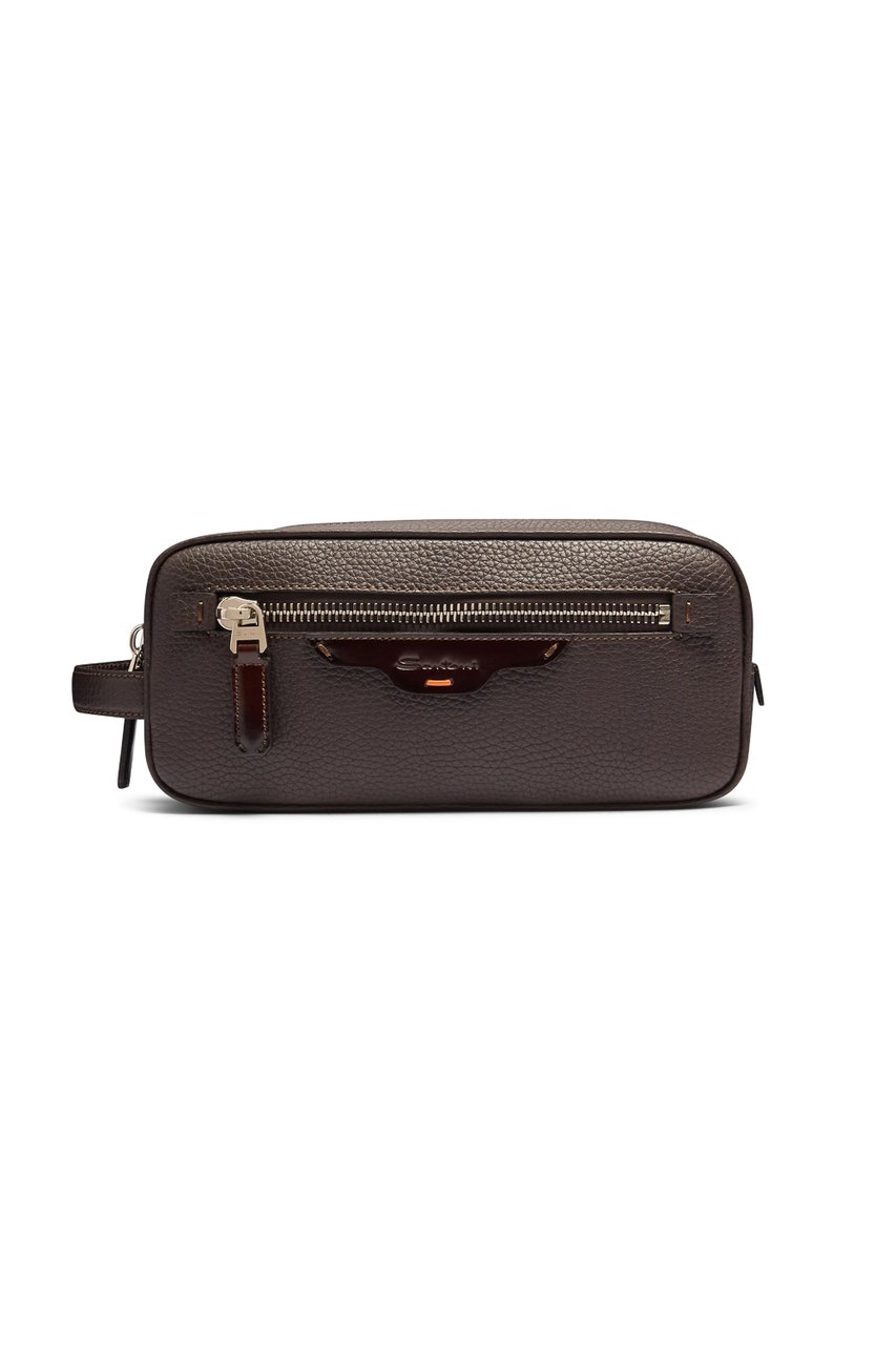 Santoni Beauty In Pelle Martellata Zwart