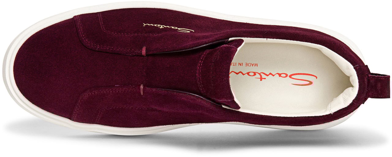 Santoni Women’s suede slipon sneaker Wit