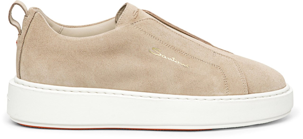 Santoni Women's suede slipon sneaker Wit