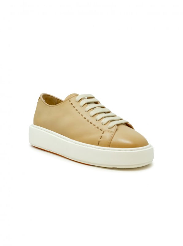 Santoni SANTONI WBCD61355BARTAFDC32 BROWN LEATHER SNEAKER Bruin