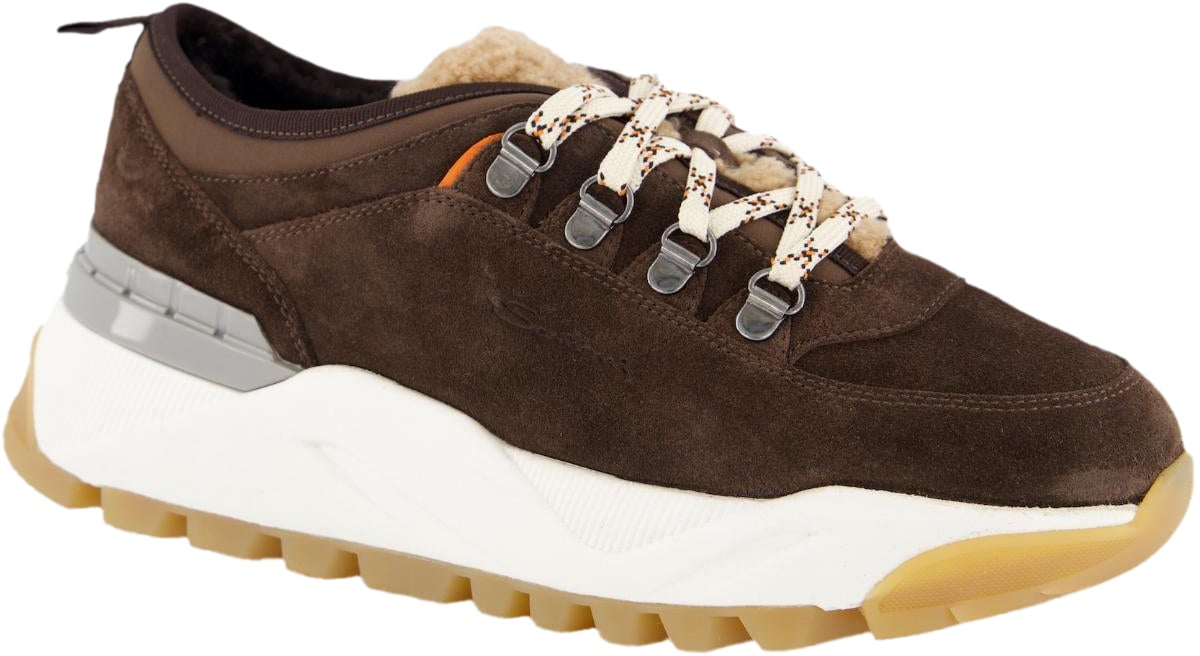 Santoni Dames Innova Trek Sneaker Bruin Bruin