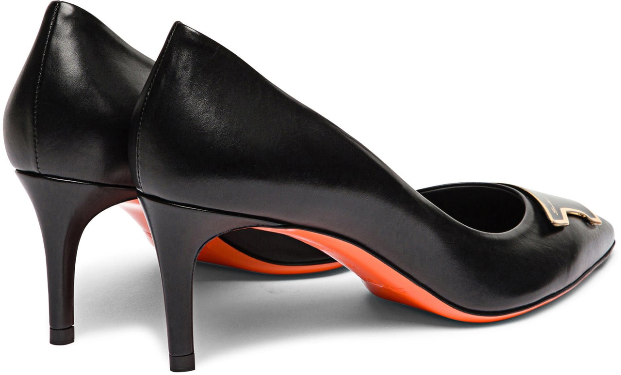Santoni Women's leather midheel pump Wit
