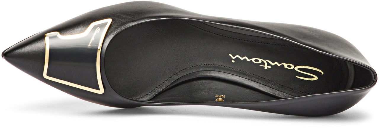 Santoni Women's leather midheel pump Wit