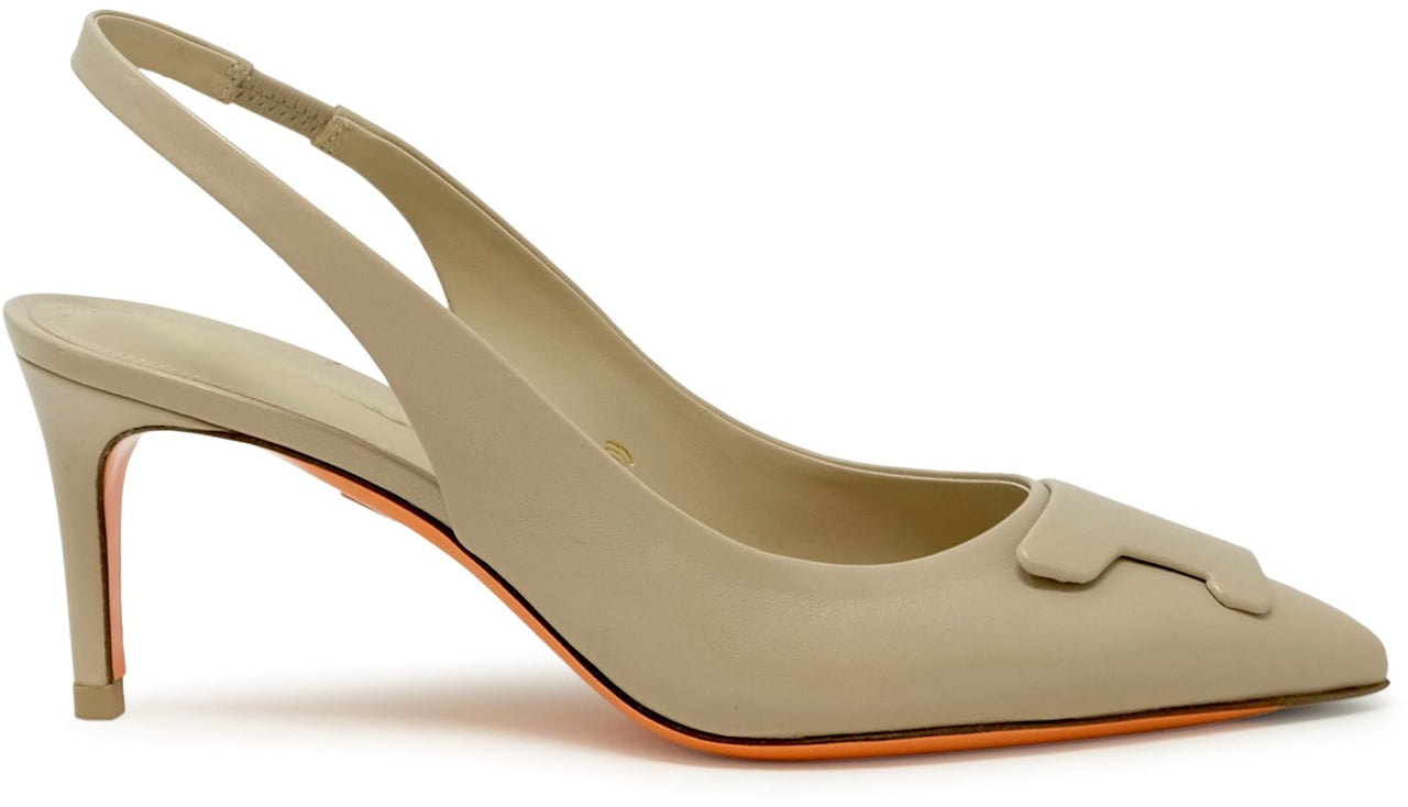 Santoni SANTONI WDLS71474HA2TSZAC25 BEIGE LEATHER PUMPS Beige