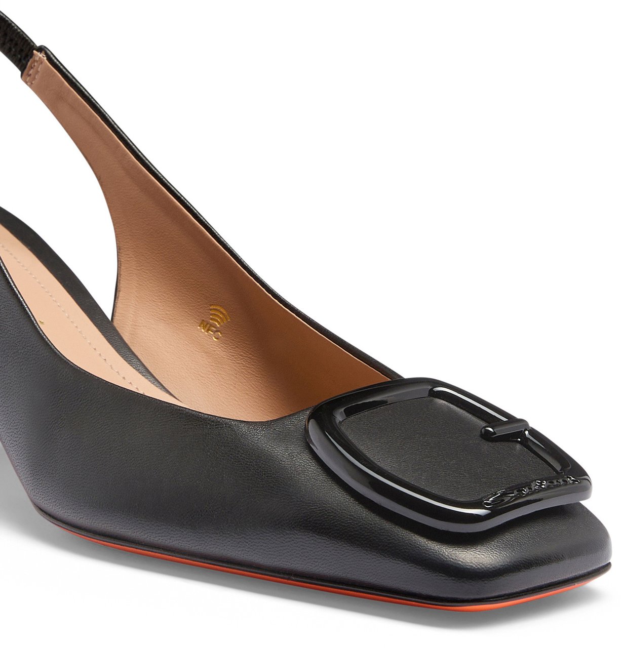 Santoni Women's leather midheel slingback Wit
