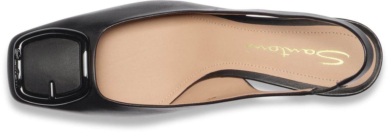 Santoni Women's leather midheel slingback Wit